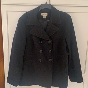 Women’s XL ST John’s Bay wool pea coat, pit to pit, 23”, shoulder to waist, 26”